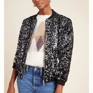 Sanctuary sequin bomber jacket, sz S, NWT